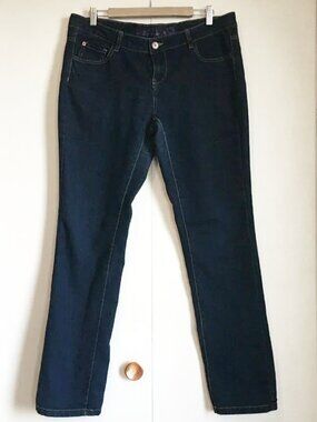 g:21 Vintage Dark Blue Skinny Jeans Size 14 Dark Wash Slim Leg Denim